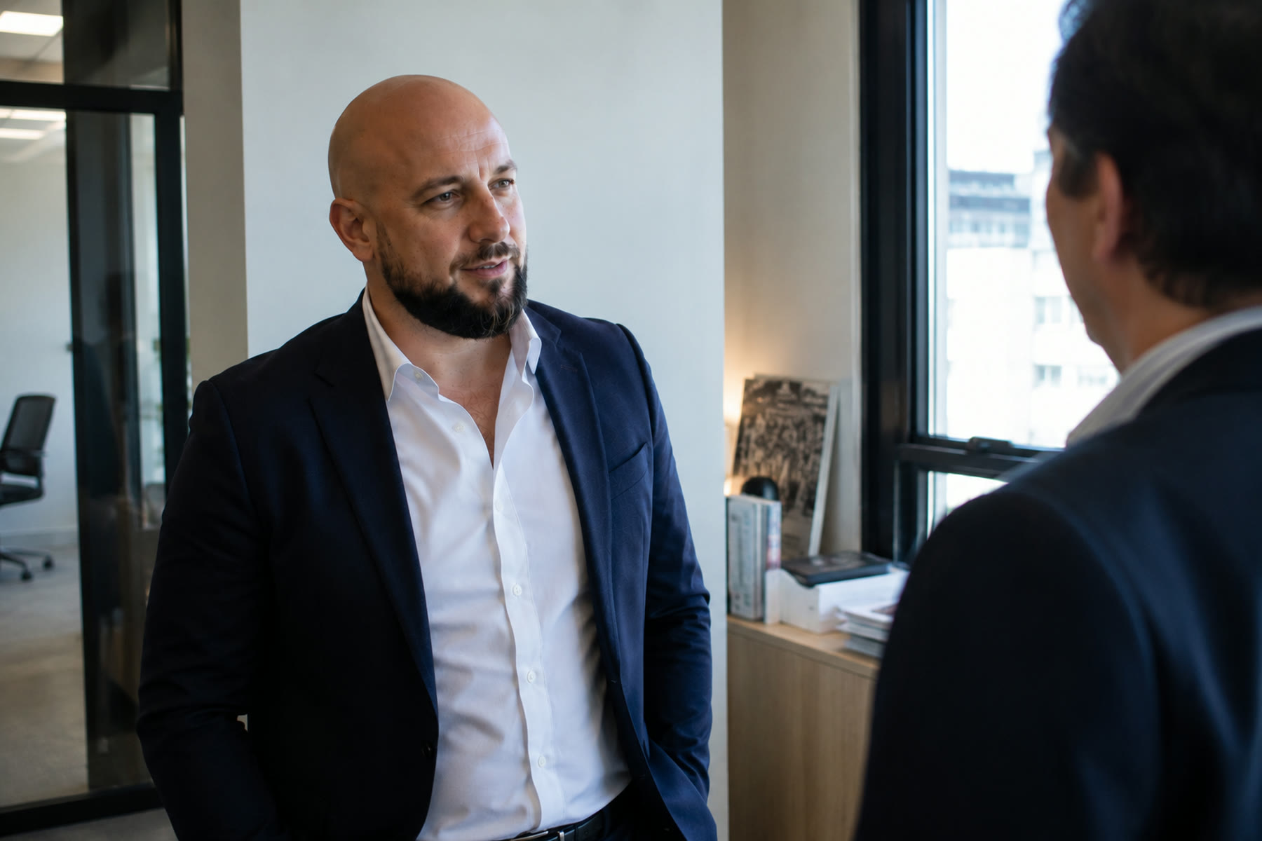Yann Nachtrieb en rendez-vous avec un client